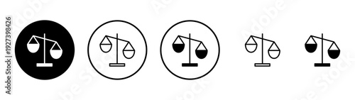 Scales icon vector. Law scale icon. Justice sign and symbol