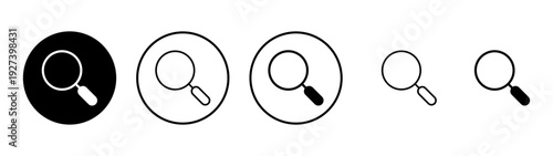 Search icon vector. search magnifying glass sign and symbol