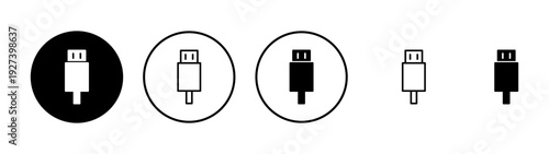 Usb icon vector. Flash disk sign and symbol. flash drive sign.
