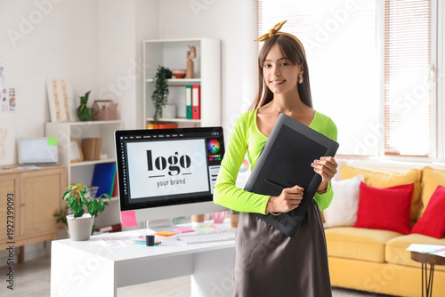 Young female graphic design...