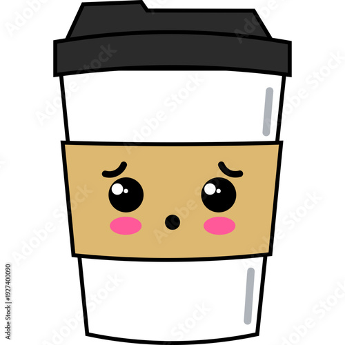 Cute Cartoon Coffe Cup Character