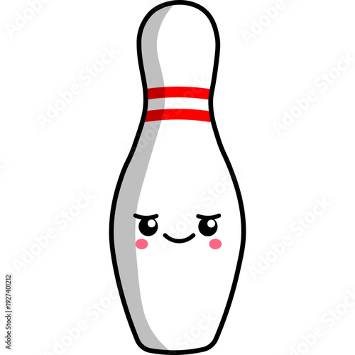 Cute Cartoon Bowling Pin Character Illustration