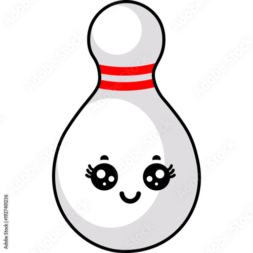 Cute Cartoon Bowling Pin Character Illustration