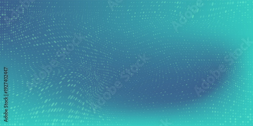 Colorful blue and green gradient background with halftone dots