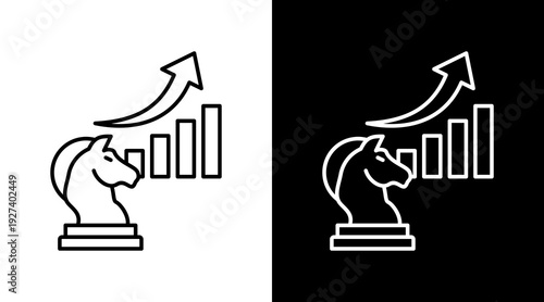 Strategy  White Icon Set Design