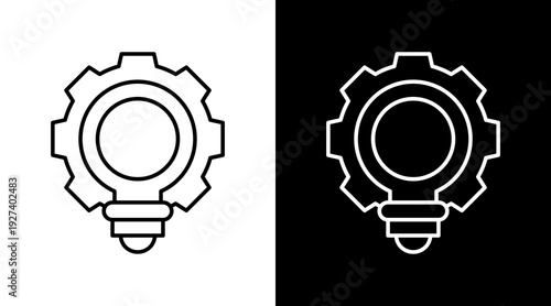 Innovation White Icon Set Design