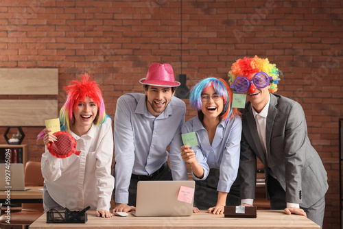 Business colleagues with fu...
