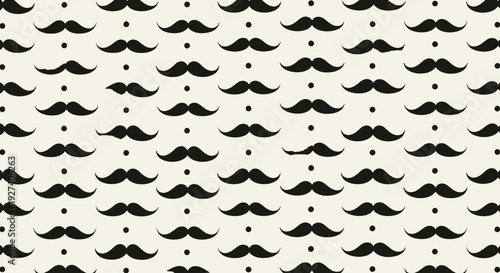 mustache pattern background, black mustache design