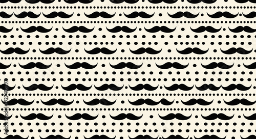 mustache pattern background, seamless design