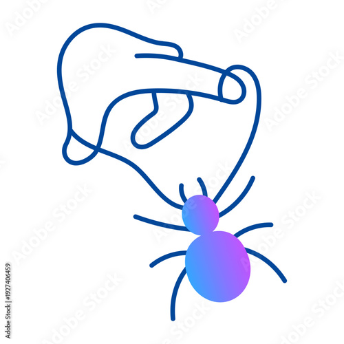 Doodle style icon showing a spider