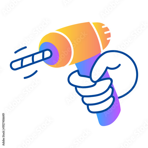 Doodle style icon showing drill machine