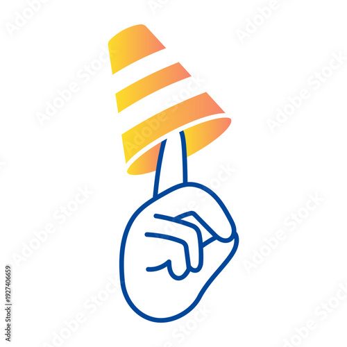 Hand drawn icon of traffic cone