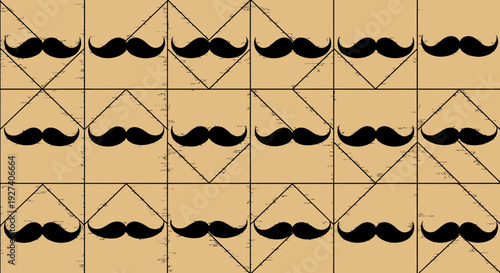 mustache pattern background, seamless design