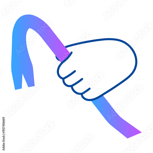 Doodle style icon showing a crowbar