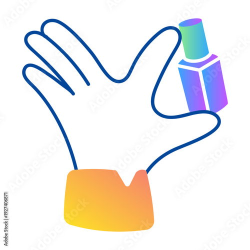 Drawing style icon showing nail polish bottle