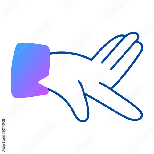 Doodle style icon showing kartarimukha mudra