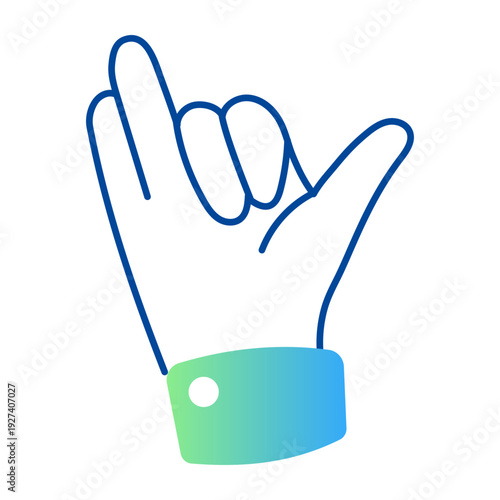 Hand drawn icon depicting nasagra mudra hand