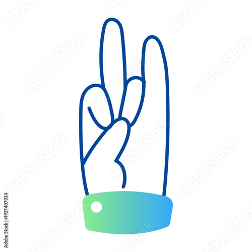 Drawing style icon showing rudra mudra