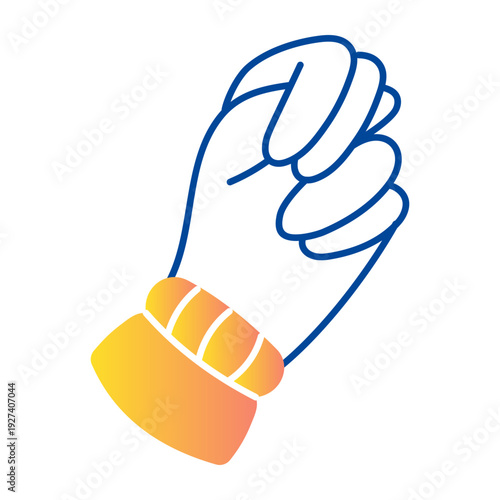 Drawing style icon showing kashyapa mudra