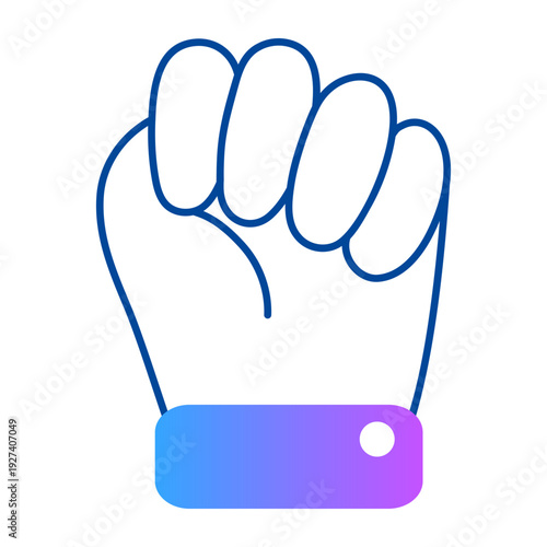 Hand drawn icon depicting mushti mudra fist
