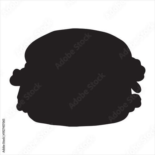 Burger silhouette illustration vector design.