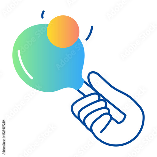 Hand drawn icon depicting table tennis sport