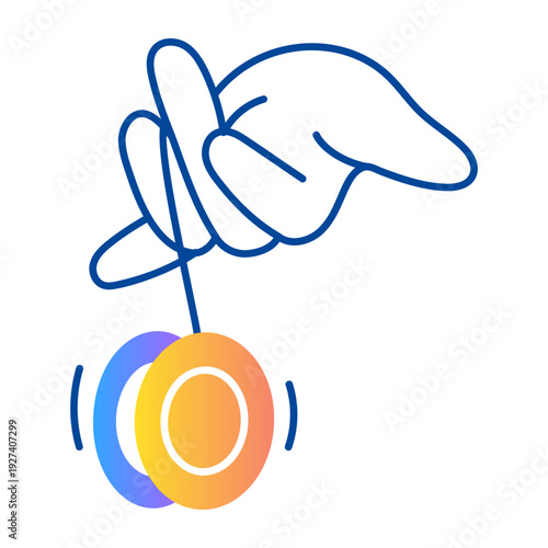 Photos Drawing style icon showing yoyo toy