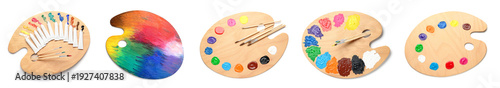 Set of artist's palettes an...