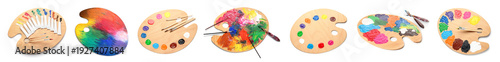 Set of artist's palettes an...
