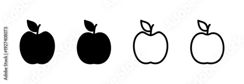 Apple icon vector illustration. Apple sign and symbols for web design.