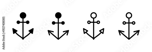 Anchor icon vector illustration. Anchor sign and symbol. Anchor marine icon.