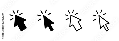 Click icon vector illustration. pointer arrow sign and symbol. cursor icon