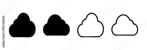 Cloud icon vector illustration. cloud sign and symbol