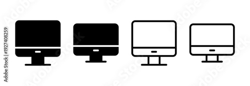 Computer icon vector illustration. computer monitor sign and symbol