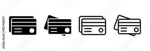 Credit card icon vector illustration. Credit card payment sign and symbol