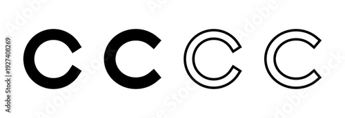 Copyright icon vector illustration. copyright sign and symbol