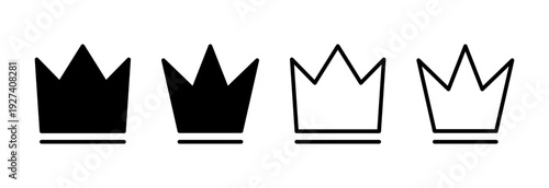 Crown icon vector illustration. crown sign and symbol