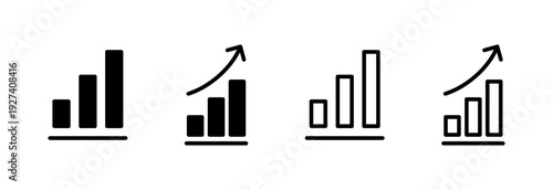 Growing graph Icon vector illustration. Chart sign and symbol. diagram icon