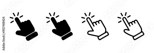 Hand click icon vector illustration. pointer sign and symbol. hand cursor icon