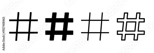 Hashtag icon vector illustration. hashtag sign and symbol