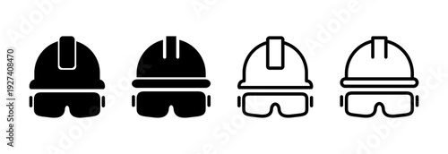 Helmet icon vector illustration. Motorcycle helmet sign and symbol. Construction helmet icon. Safety helmet