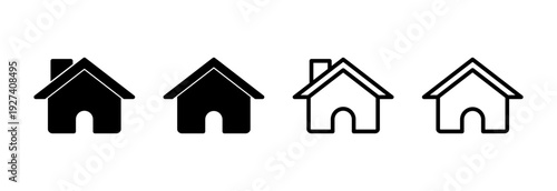 Home icon vector illustration. House sign and symbol