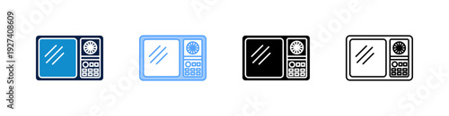 Antique Tv Multiple Style Icon Set Collection 