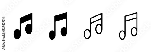 Music icon vector illustration. note music sign and symbol