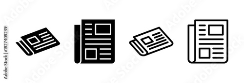 Newspaper icon vector illustration. news paper sign and symbolign