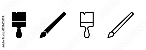 Paint icon vector illustration. paint brush sign and symbol. paint roller icon vector