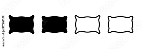 Pillow icon vector illustration. Pillow sign and symbol. Comfortable fluffy pillow