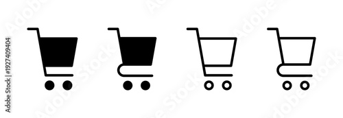 Shopping icon vector illustration. Shopping cart sign and symbol. Trolley icon