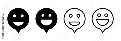 smile icon vector illustration. smile emoticon icon. feedback sign and symbol