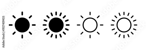 Sun icon vector illustration. Brightness sign and symbol.